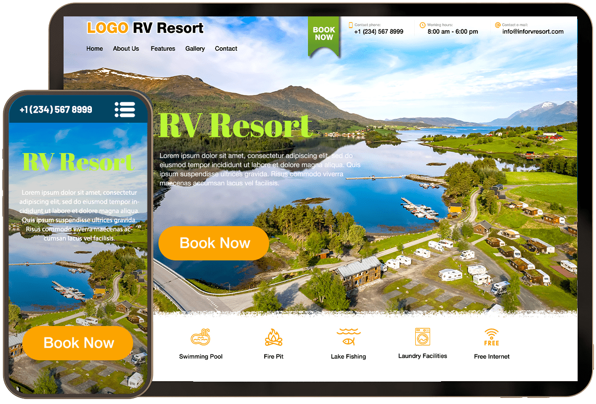 RV Resort Website Template 1