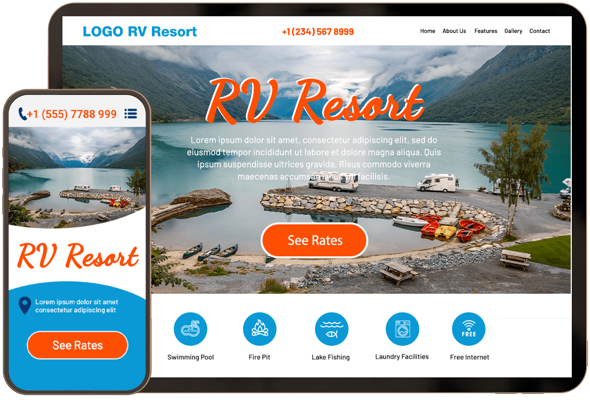 RV Resort Website Template 2
