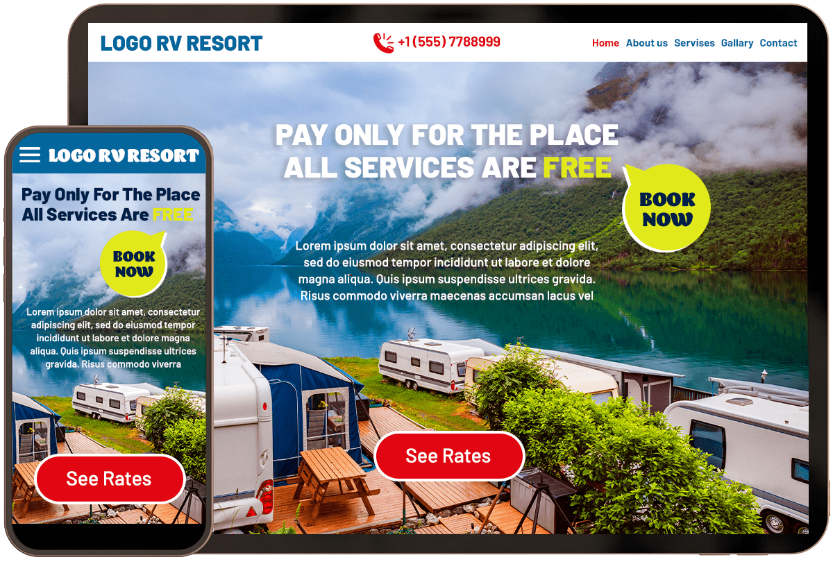 RV Resort Website Template 6