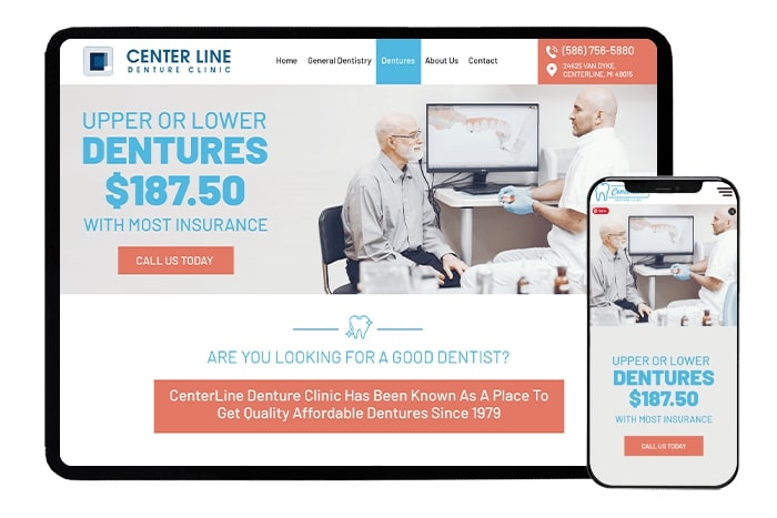 Centerline Denture Clinic Website