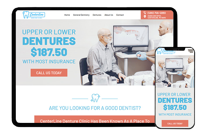 Centerline Denture Clinic Website