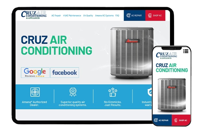 Cruz Air Conditioning Website