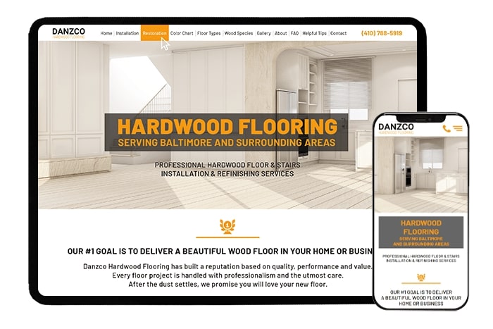 Danzco Hardwood Flooring Website