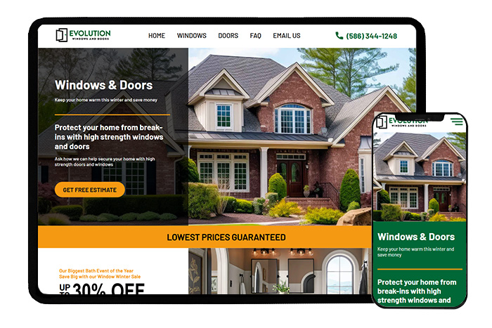 Evolution Windows and Doors Website