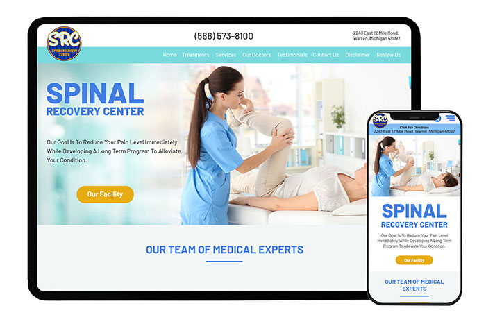Spinal Recovery Center Website