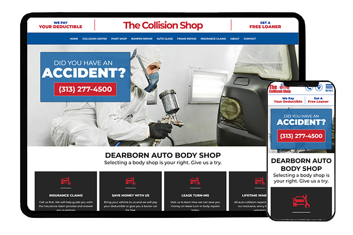 The Collision Shop  Website